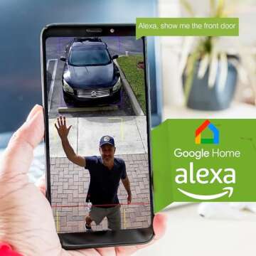 Remo+ DoorCam 3 Over-The-Door Wireless Security Camera, 3-Day Rolling Video Storage with No Subscription, 1080p Video, Night Vision, 2-Way Talk, AI with Human Detection & Alexa Compatibility