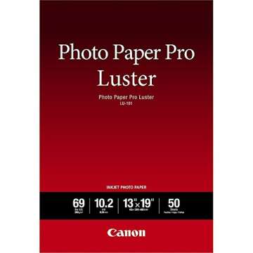 Canon LU-101 13X19(50) Luster Photo Paper, 13" x 19" (50 Sheets)