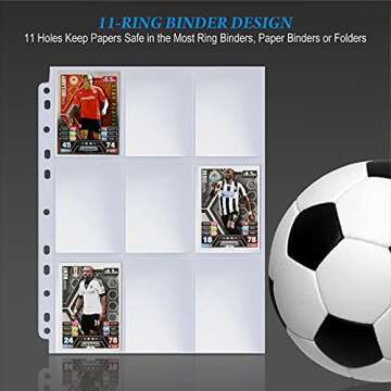 Double-Sided 576 Pockets Trading Card Sleeves - Versatile and Durable