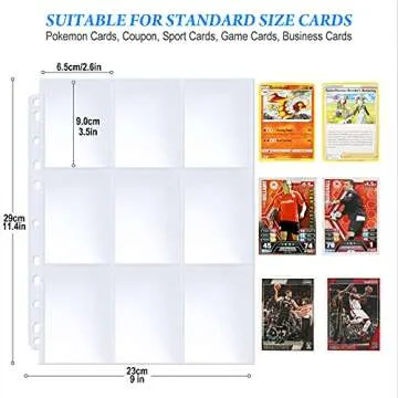 Double-Sided 576 Pockets Trading Card Sleeves - Versatile and Durable