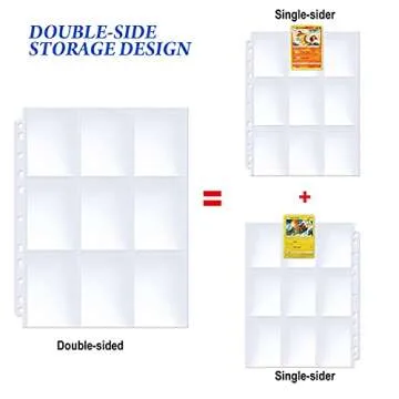 Double-Sided 576 Pockets Trading Card Sleeves - Versatile and Durable