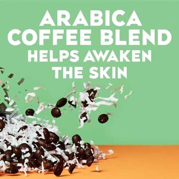 OGX Smoothing + Coconut Coffee Exfoliating Body Scrub with Arabica Coffee & Coconut Oil, Moisturizing Body Wash for Dry Skin, Paraben-Free with Sulfate-Free Surfactants, 19.5 Fl Oz (pack of 3)