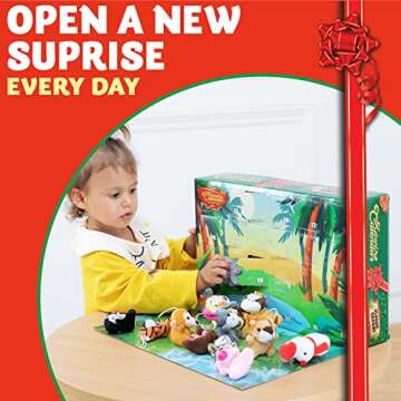 JOYIN Christmas Advent Calendar 2024 with Mini Animal Plush,24 Days Countdown Advent Calendar with 2...
