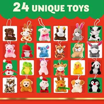 JOYIN Advent Calendar 2024 with Mini Plush Animals
