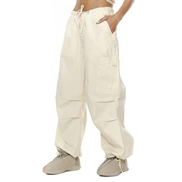 Trendy Women Cargo Trousers with Drawstring Style