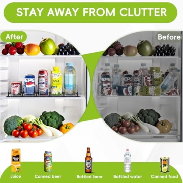 Adjustable Self-Pushing Fridge Drink Organizer for Cans Bottles