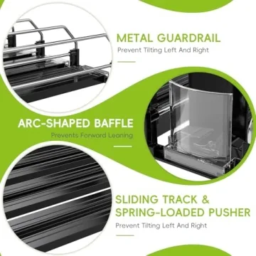 Adjustable Self-Pushing Fridge Drink Organizer for Cans Bottles