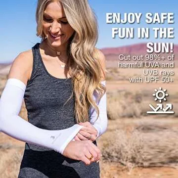 SportsTrail Cooling Arm Sleeves for Men & Women – Breathable, Moisture-Wicking, Sun Protection for Sports, Basketball, Football, Running, Golf, Cycling, Volleyball Arm Sleeves for Women, Men & Youth