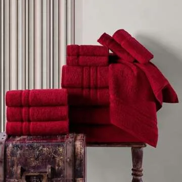Hawmam Linen Burgundy Bath Towels 4 Pack Soft and Absorbent, Premium Quality Perfect for Daily Use 100% Cotton Towel 600 GSM