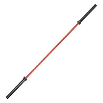 Signature Fitness Olympic Cerakote Barbell – for Home & Commercial Gyms, 190K PSI Tensile Strength Rated for up to 1,500-Pound Capacity, Red