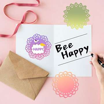 6 Pieces Metal Die Cuts Embossing Folders Different Patterns Round Lace Flower Border Cutting Dies Stencils Decorative Embossing Paper Dies for Card Scrapbooking DIY