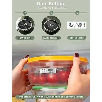 Makeid Q1 HD Label Maker Machine - Vintage Label Makers with Custom Fonts, Templates, Borders, Logos, QR Codes - 300dpi Resolution, Retro Typewriter Keys, Easy to Use - Green