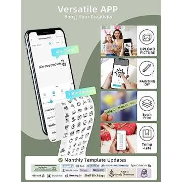 Makeid Q1 HD Label Maker Machine - Vintage Label Makers with Custom Fonts, Templates, Borders, Logos, QR Codes - 300dpi Resolution, Retro Typewriter Keys, Easy to Use - Green