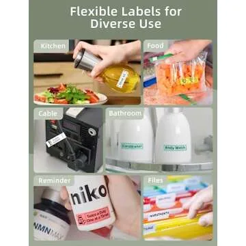 Makeid Q1 HD Label Maker Machine - Vintage Label Makers with Custom Fonts, Templates, Borders, Logos, QR Codes - 300dpi Resolution, Retro Typewriter Keys, Easy to Use - Green