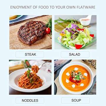 Portable Travel Utensils Set with Case 18/8 Stainless Steel Black Silverware Sets Include Knife Fork and Spoon with Case Reusable Flatware Sets for Lunch Box and Camping (Black)