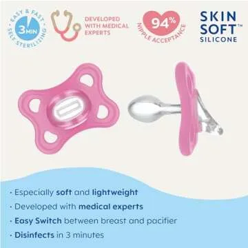 MAM Comfort Pacifiers, Newborn Pacifiers (2 Pack) 3-6 Months, Best Pacifier for Breastfed Babies, Gi...