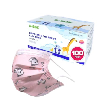 G-BOX [Public Company 100-PCS Kids Face Masks, Children's Face Masks Disposable, 3-Layer, Cute Carto...