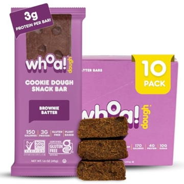 Whoa Dough Edible Cookie Dough Bars- Certified Non-GMO, Kosher and Gluten Free Bars - Healthy Snack ...