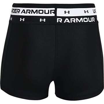 Under Armour Armour Heatgear Shorty, Black (001)/White, Youth Small