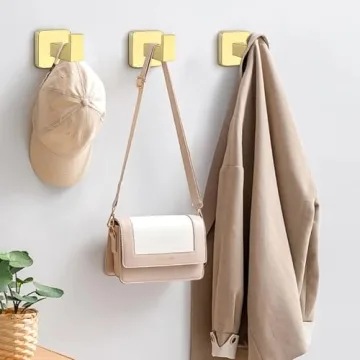 Stylish Gold Rustproof Bath Towel Hooks - NearMoon 3 Pack