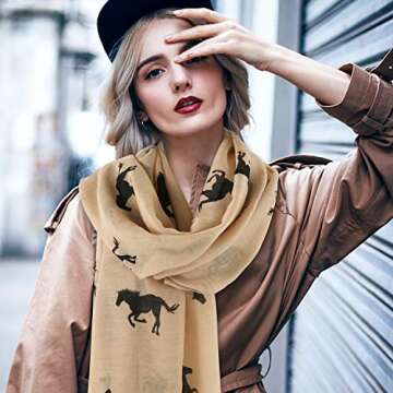 E-Clover Animal Print Scarf for Women - Stylish Gift