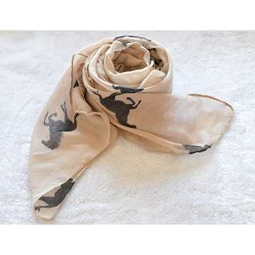 E-Clover Animal Print Scarf for Women - Stylish Gift