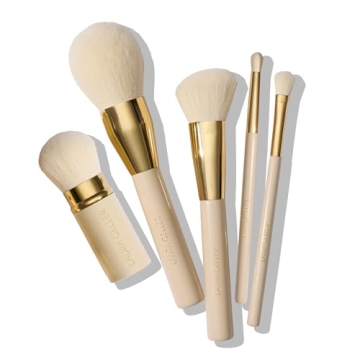 LAURA GELLER 5PC Full Face Professional Vegan Makeup Brush Gift Set | Perfect for Liquid, Cream, and...