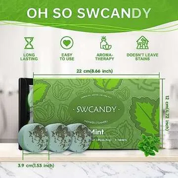 Aromatherapy Shower Steamers Birthday Day Gifts Mint - Swcandy 8 Pcs Bath Bombs Birthday Gifts for Women, Shower Bombs with Essential Oils, Relaxation Home SPA for Women Who Has Everything