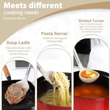 NCUE 28-Piece Silicone Kitchen Utensils Set with Holder