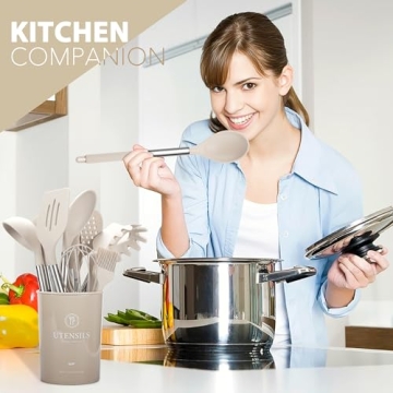 NCUE 28-Piece Silicone Kitchen Utensils Set with Holder