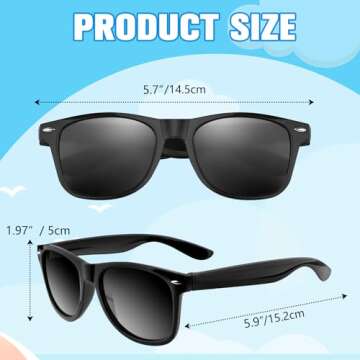 ASTARON 12 Pack Party Novelty Sunglasses - Bulk Black Supplies for Events