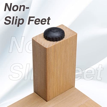 Psilvam Poly Lumber Shower Bench, Shower Stool with Storage Shelf, Water Resistant & Non-Slip Design Shower Seat for Bathroom, Living Room, Bedroom 21 1/4"×14"×18 1/2"（Teak Color）