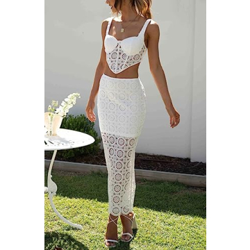 Two Piece Skirt Set Women Sexy Summer Tube Dress