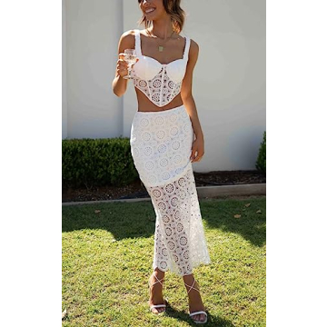 Two Piece Skirt Set Women Sexy Summer Tube Dress