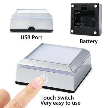 hochance 3D Rose Crystal Multicolor Nightlight I Love You Decolamp,Perfect Valentines Day Gifts Ideas for Her My Girlfriend Wife Mom - Unique Anniversary Birthday Presents