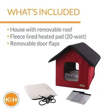Heated Outdoor Cat House with Weather Resistance and Safety