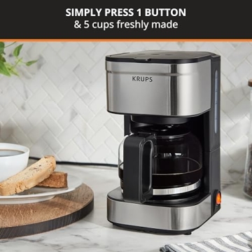 Krups 5 Cup Compact Coffee Maker with Reusable Filter