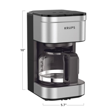 Krups 5 Cup Compact Coffee Maker with Reusable Filter