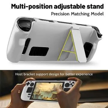 LUPAPA Protective Case for Steam Deck with Kickstand, Non-Slip Protective Shell for Steam Deck Made of PC Material, Accessories for Steam Deck Gaming Handheld