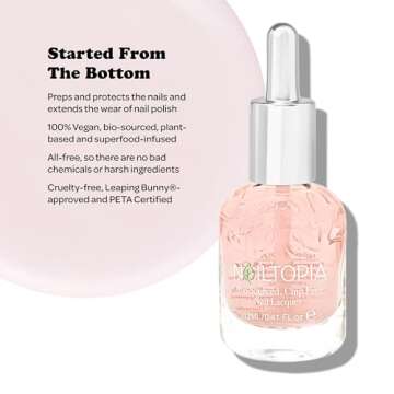 Nailtopia - Plant-Based Chip Free Base Coat – Non Toxic, Bio-Sourced, Long-Lasting, Strengthening ...
