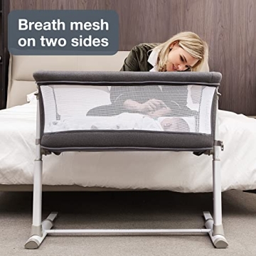 RONBEI Baby Bassinet Bedside Sleeper for Newborns