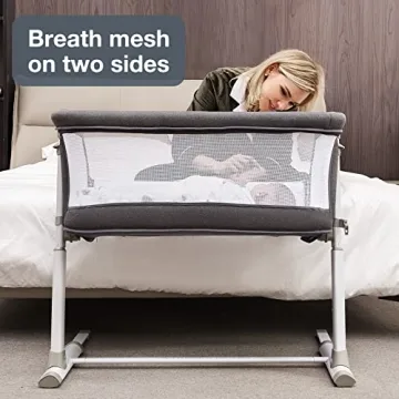 RONBEI Baby Bassinet Bedside Sleeper for Newborns