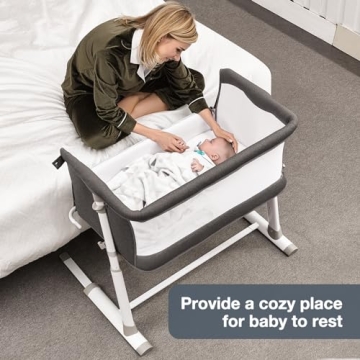 RONBEI Baby Bassinet Bedside Sleeper for Newborns