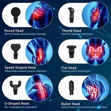 TYIAUS Muscle Massager with Adjustable Speeds and Heads