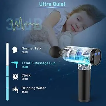 TYIAUS Muscle Massager with Adjustable Speeds and Heads