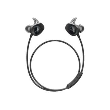 Bose SoundSport Wireless Bluetooth Headphones Headset Black - 761529-0010 (Renewed)