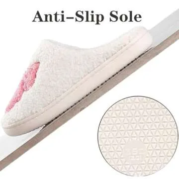 Bow Slippers Valentines Slippers For Women Men Valentine's Day Gifts Cute Comfy Bedroom Slippers,Home Memory Foam Slippers,Ladies Furry Warm Slippers Indoor for Winter,Pink Bow 41-42