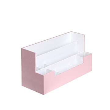 JackCubeDesign Desk Organizer Caddy, Office Supplies Desk Organizers and Accessories for Pen/Pencil Holder, Desktop Organization & Decor for Home Office, School, Classroom, Workspace, Pink - MK268D