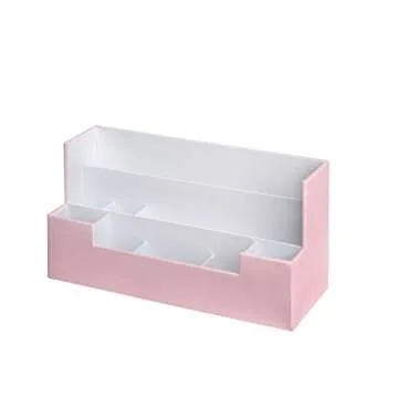 JackCubeDesign Desk Organizer Caddy, Office Supplies Desk Organizers and Accessories for Pen/Pencil Holder, Desktop Organization & Decor for Home Office, School, Classroom, Workspace, Pink - MK268D