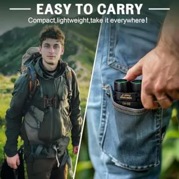 30X60 Small Binoculars for Adults Folding Bird Watching - Aurosports Mini Compact Binocular for Kids High Power Easy Focus Binoculars for Travel Hunting